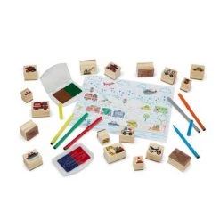 Melissa & Doug Melissa & Doug Deluxe Wooden Stamp Set Vehicles