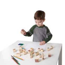 Melissa & Doug Melissa & Doug Stamp-a-Scene Stamp Set: Rain Forest - 20 Wooden Stamps, 5 Colored Pencils, and 2-Color Stamp Pad