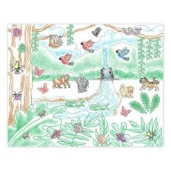 Melissa & Doug Melissa & Doug Stamp-a-Scene Stamp Set: Rain Forest - 20 Wooden Stamps, 5 Colored Pencils, and 2-Color Stamp Pad -Melissa & Doug Sales 2022 unnamed file 2428