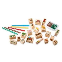 Melissa & Doug Melissa & Doug Stamp-a-Scene Wooden Stamp Set: Farm - 20 Stamps, 5 Colored Pencils, and 2-Color Stamp Pad -Melissa & Doug Sales 2022 unnamed file 2448
