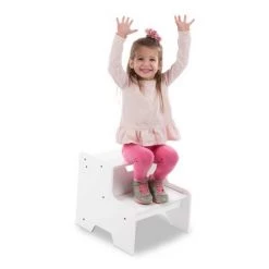 Melissa & Doug Melissa & Doug Wooden Step Stool - White -Melissa & Doug Sales 2022 unnamed file 2462