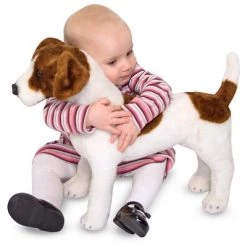 Melissa & Doug Melissa & Doug Giant Jack Russell Terrier - Lifelike Stuffed Animal Dog (over 12 inches tall)