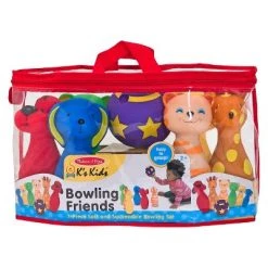 Melissa & Doug Melissa & Doug K's Kids Bowling Friends Play Set and Game With 6 Pins and Convenient Carrying Case
