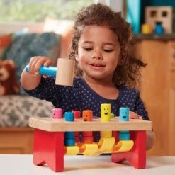 Melissa & Doug Melissa & Doug Deluxe Pounding Bench Wooden Toy With Mallet