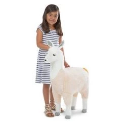 Melissa & Doug Standing Lifelike Plush Llama Stuffed Animal (31" x 30 " x 9.5")