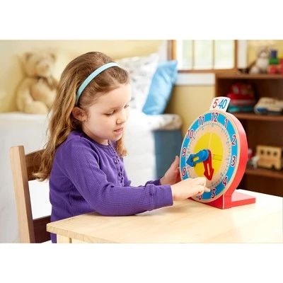 Melissa & Doug Melissa & Doug Turn & Tell Wooden Clock - Educational Toy With 12+ Reversible Time Cards 4 Melissa & Doug Melissa & Doug Turn & Tell Wooden Clock - Educational Toy With 12+ Reversible Time Cards - Image 2