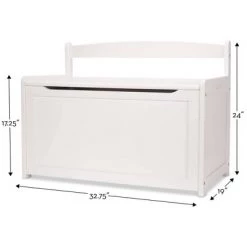 Melissa & Doug Melissa & Doug Wooden Toy Chest - White -Melissa & Doug Sales 2022 unnamed file 2704