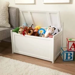 Melissa & Doug Melissa & Doug Wooden Toy Chest - White -Melissa & Doug Sales 2022 unnamed file 2706