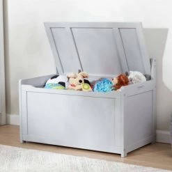 Melissa & Doug Melissa & Doug Wooden Toy Chest - Gray -Melissa & Doug Sales 2022 unnamed file 2714