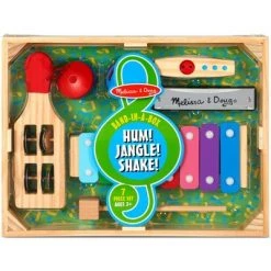 Melissa & Doug Melissa & Doug Band-in-a-Box Hum! Jangle! Shake! - 7-Piece Musical Instrument Set