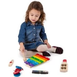 Melissa & Doug Melissa & Doug Band-in-a-Box Hum! Jangle! Shake! - 7-Piece Musical Instrument Set -Melissa & Doug Sales 2022 unnamed file 2758