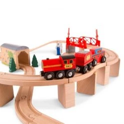 Melissa & Doug Melissa & Doug Swivel Bridge Wooden Train Set (47pc) -Melissa & Doug Sales 2022 unnamed file 2831