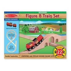 Melissa & Doug Melissa & Doug Classic Wooden Figure Eight Train Set (22pc)