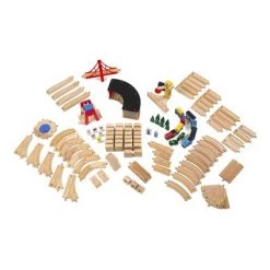 Melissa & Doug Melissa & Doug Deluxe Wooden Railway Train Set (130+pc) -Melissa & Doug Sales 2022 unnamed file 2857