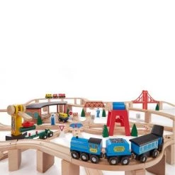 Melissa & Doug Melissa & Doug Deluxe Wooden Railway Train Set (130+pc) -Melissa & Doug Sales 2022 unnamed file 2859