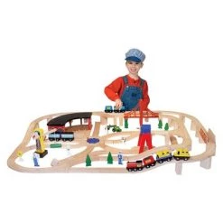Melissa & Doug Melissa & Doug Deluxe Wooden Railway Train Set (130+pc) -Melissa & Doug Sales 2022 unnamed file 2862