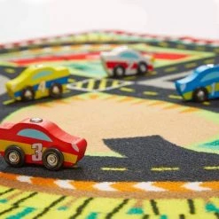 Melissa & Doug Melissa & Doug Round the Speedway Race Track Rug With 4 Race Cars (39 x 36 inches) -Melissa & Doug Sales 2022 unnamed file 2873
