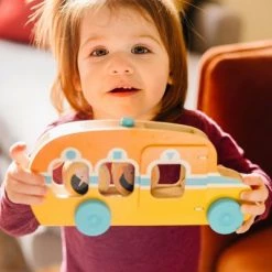 Melissa & Doug Sales 2022 9 Melissa & Doug Melissa & Doug GO Tots Wooden Roll & Ride Bus with 3 Disks
