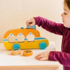 Melissa & Doug Melissa & Doug GO Tots Wooden Roll & Ride Bus with 3 Disks -Melissa & Doug Sales 2022 unnamed file 2927