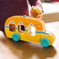 Melissa & Doug Melissa & Doug GO Tots Wooden Roll & Ride Bus with 3 Disks -Melissa & Doug Sales 2022 unnamed file 2930