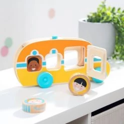 Melissa & Doug Melissa & Doug GO Tots Wooden Roll & Ride Bus with 3 Disks -Melissa & Doug Sales 2022 unnamed file 2931