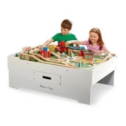 Melissa & Doug Sales 2022 5 Melissa & Doug Melissa & Doug Deluxe Wooden Multi-Activity Play Table - For Trains, Puzzles, Games, More