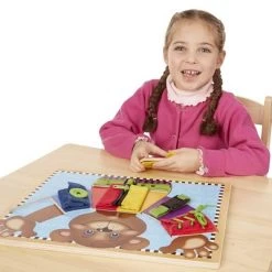 Melissa & Doug Melissa & Doug Basic Skills Board and Puzzle - Wooden Educational Toy
