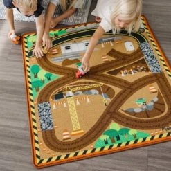 Melissa & Doug Melissa & Doug Round the Site Construction Truck Rug