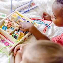 Melissa & Doug Melissa & Doug Blues Clues & You! Wooden Lacing Beads - 25 Beads, 4 Cords