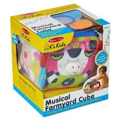 Melissa & Doug Melissa & Doug K's Kids Musical Farmyard Cube Educational Baby Toy