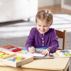 Melissa & Doug Melissa & Doug Pattern Blocks and Boards - Classic Toy With 120 Solid Wood Shapes and 5 Double-Sided Panels -Melissa & Doug Sales 2022 unnamed file 501