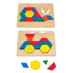Melissa & Doug Melissa & Doug Pattern Blocks and Boards - Classic Toy With 120 Solid Wood Shapes and 5 Double-Sided Panels -Melissa & Doug Sales 2022 unnamed file 502