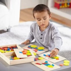 Melissa & Doug Melissa & Doug Pattern Blocks and Boards - Classic Toy With 120 Solid Wood Shapes and 5 Double-Sided Panels -Melissa & Doug Sales 2022 unnamed file 503