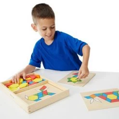Melissa & Doug Melissa & Doug Pattern Blocks and Boards - Classic Toy With 120 Solid Wood Shapes and 5 Double-Sided Panels -Melissa & Doug Sales 2022 unnamed file 505