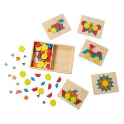 Melissa & Doug Melissa & Doug Pattern Blocks and Boards - Classic Toy With 120 Solid Wood Shapes and 5 Double-Sided Panels -Melissa & Doug Sales 2022 unnamed file 506