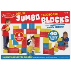 Melissa & Doug Lightweight Jumbo Cardboard Building Block Set - 40pc