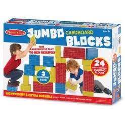 Melissa & Doug Melissa & Doug Extra-Thick Cardboard Building Blocks - 24 Blocks in 3 Sizes