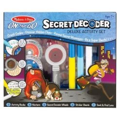 Melissa & Doug Melissa & Doug On the Go Secret Decoder Deluxe Activity Set and Super Sleuth Toy Board Game