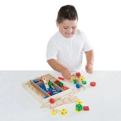 Melissa & Doug Melissa & Doug Wooden Construction Building Set in a Box (48pc) -Melissa & Doug Sales 2022 unnamed file 574