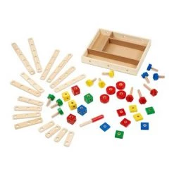 Melissa & Doug Melissa & Doug Wooden Construction Building Set in a Box (48pc) -Melissa & Doug Sales 2022 unnamed file 575