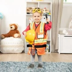 Melissa & Doug Melissa & Doug Construction Worker Role Play Costume Dress-Up Set (6pc) -Melissa & Doug Sales 2022 unnamed file 706
