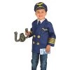 Melissa & Doug Melissa & Doug Pilot Role Play Costume Set (6pc) - Jacket, Tie, Hat, Wings, Steering Yoke, Checklist