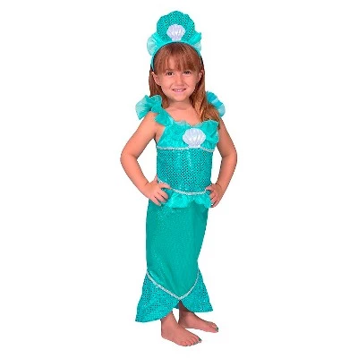 Melissa & Doug Melissa & Doug Mermaid Role Play Costume Set - Gown With Flaired Tail, Seashell Tiara 4 Melissa & Doug Melissa & Doug Mermaid Role Play Costume Set - Gown With Flaired Tail, Seashell Tiara - Image 2