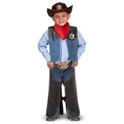Melissa & Doug Melissa & Doug Cowboy Role Play Costume Set (5pc) - Includes Faux Leather Chaps