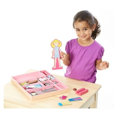 Melissa & Doug Melissa & Doug Abby and Emma Deluxe Magnetic Wooden Dress-Up Dolls Play Set (55+pc) 4 Melissa & Doug Melissa & Doug Abby and Emma Deluxe Magnetic Wooden Dress-Up Dolls Play Set (55+pc) - Image 2