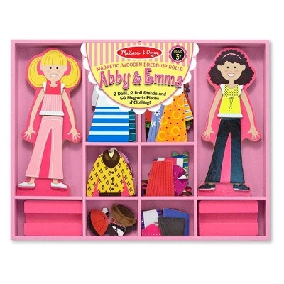 Melissa & Doug Melissa & Doug Abby and Emma Deluxe Magnetic Wooden Dress-Up Dolls Play Set (55+pc) 5 Melissa & Doug Melissa & Doug Abby and Emma Deluxe Magnetic Wooden Dress-Up Dolls Play Set (55+pc) - Image 3